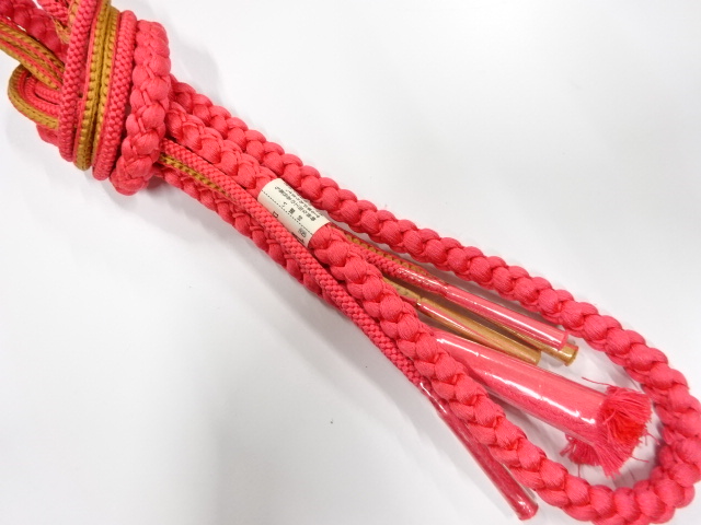 未使用品　正絹　手組帯締め